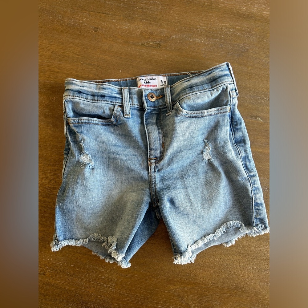 Abercrombie girls denim cut off shorts